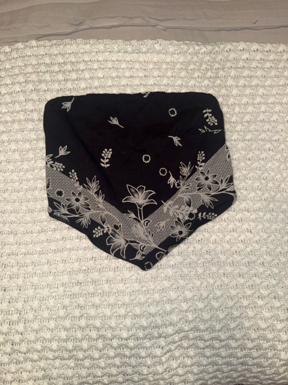 Urban Outfitters Black Floral Bandana Top